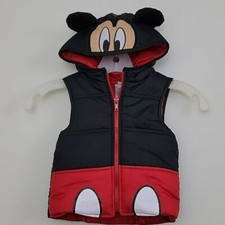 Disney Mickey Mouse Hooded Ears Puffer Vest Toddler 18M