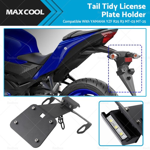 LED Tail Tidy Stealth Fender Eliminator Kit Integrated Turn Signals Li Plate Holder Light Bracket For Yamaha Yzf R25 R3 Mt25 Mt03 2014 2020 - Foto 5