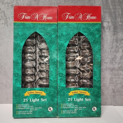 Lot Of 2 C9 Clear 25 Incandescent String Lights Trim A Home