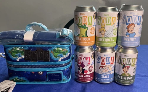 Funko Disney Vinyl SODA Peter Pan 6 Pack With Cooler. ALL 6 ARE COMMONS