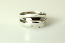 925 Sterling Silver Size 6.25 Ribbed Dome Band 5.7 Grams RIN5581 