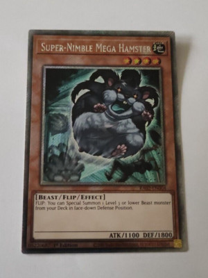 Yu-Gi-Oh! Super Nimble Mega Hamster (RA02-EN004) Platinum Rare English MINT