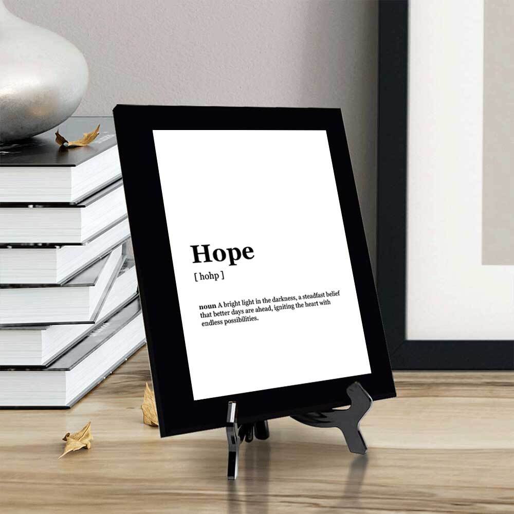 Hope Dictionary Definition Decorative Wall Plaque With Easel