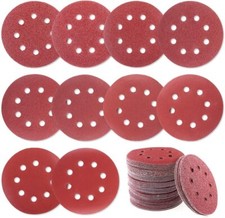 72PCS 5 inch Sanding Discs 40-320 Grit 8-Hole Hook Loop Orbital Sander Paper Pad