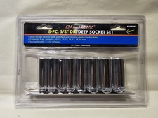 9pc 3/8" Dr Drive Deep Socket Sockets Set Metric w/Holder NEW