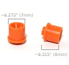 2pc BTO Newly Made Aurora AFX Magnatraction HO Slot Car Rear Wheels 8719 Orange