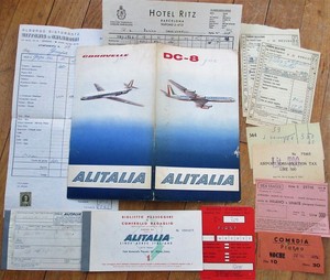 boarding alitalia receipts