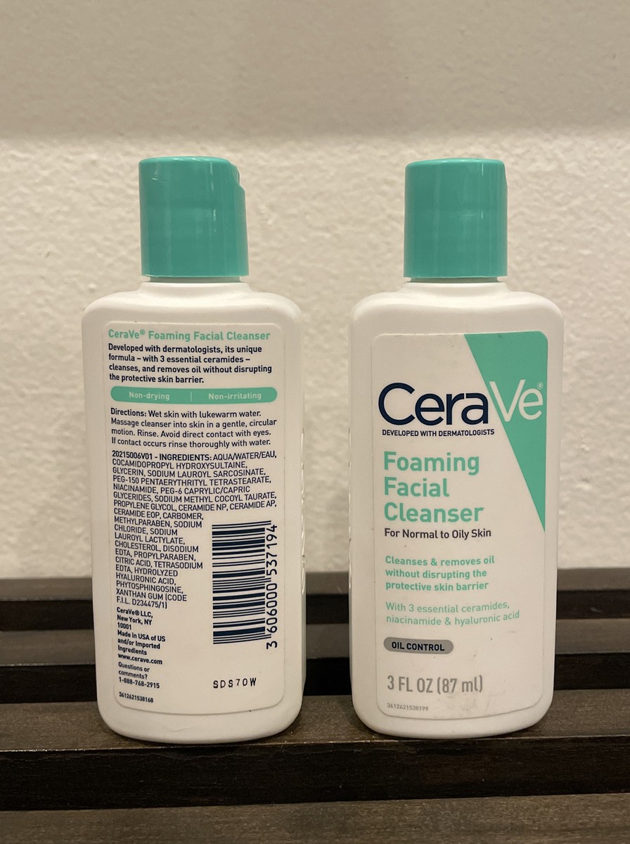 CeraVe Foaming Facial Cleanser 3本セット CeraVe Foaming Facial Cleanser 12 oz (Pack of 3) - Walmart.com
