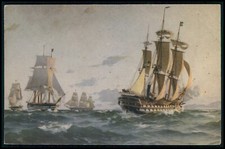 ee art Herman af Sillen ship sail boat original old c1920-1930s postcard
