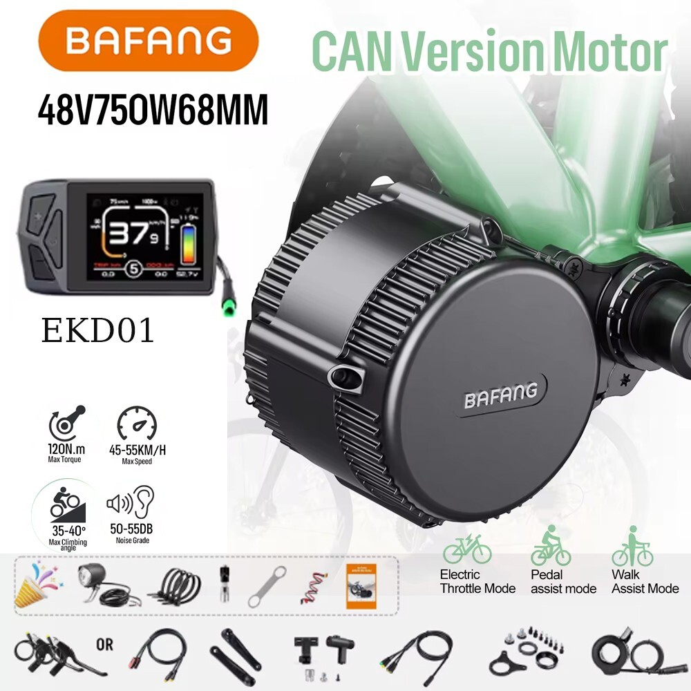 BAFANG BBS02B 48V750W Mid Drive Motor Conversion Kit EKD01 Display