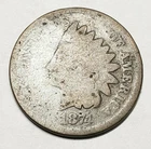 1874 P Indian Head Cent Penny  *AG - ABOUT GOOD*  **FREE SHIPPING**
