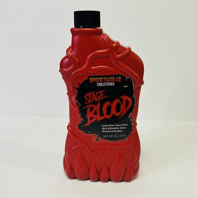 Spooktacular Creations 18oz Fake Halloween Vampire Blood Bottle Spooky Fun Gross
