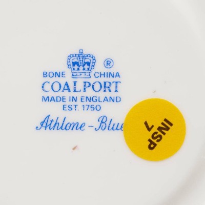 4 Bols Pâtes/Soupe Coalport Athlone Blue - Porcelaine Fine Bleu Blanc Or, Diam. 8 Pouces