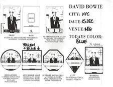 David Bowie Unique Reality Tour Memorabilia 2003-2004