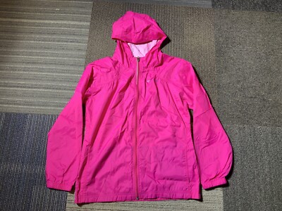 Girls Columbia Rain Jacket Size XL Pink Switchback II Hooded - Main Image