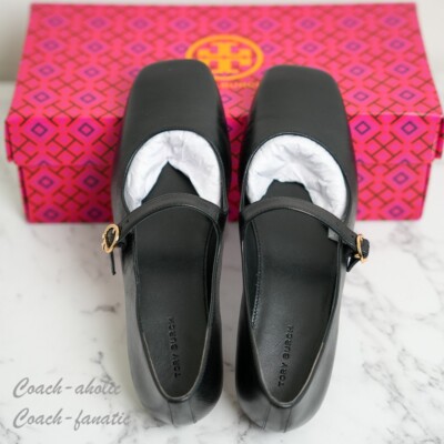 NIB Tory Burch Selby Mary Jane Ballet Leather Flats in Black | eBay