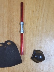 Lego Star Wars Darth Maul Minifigure W/ Crown Hood & Red Lightsaber From 7961