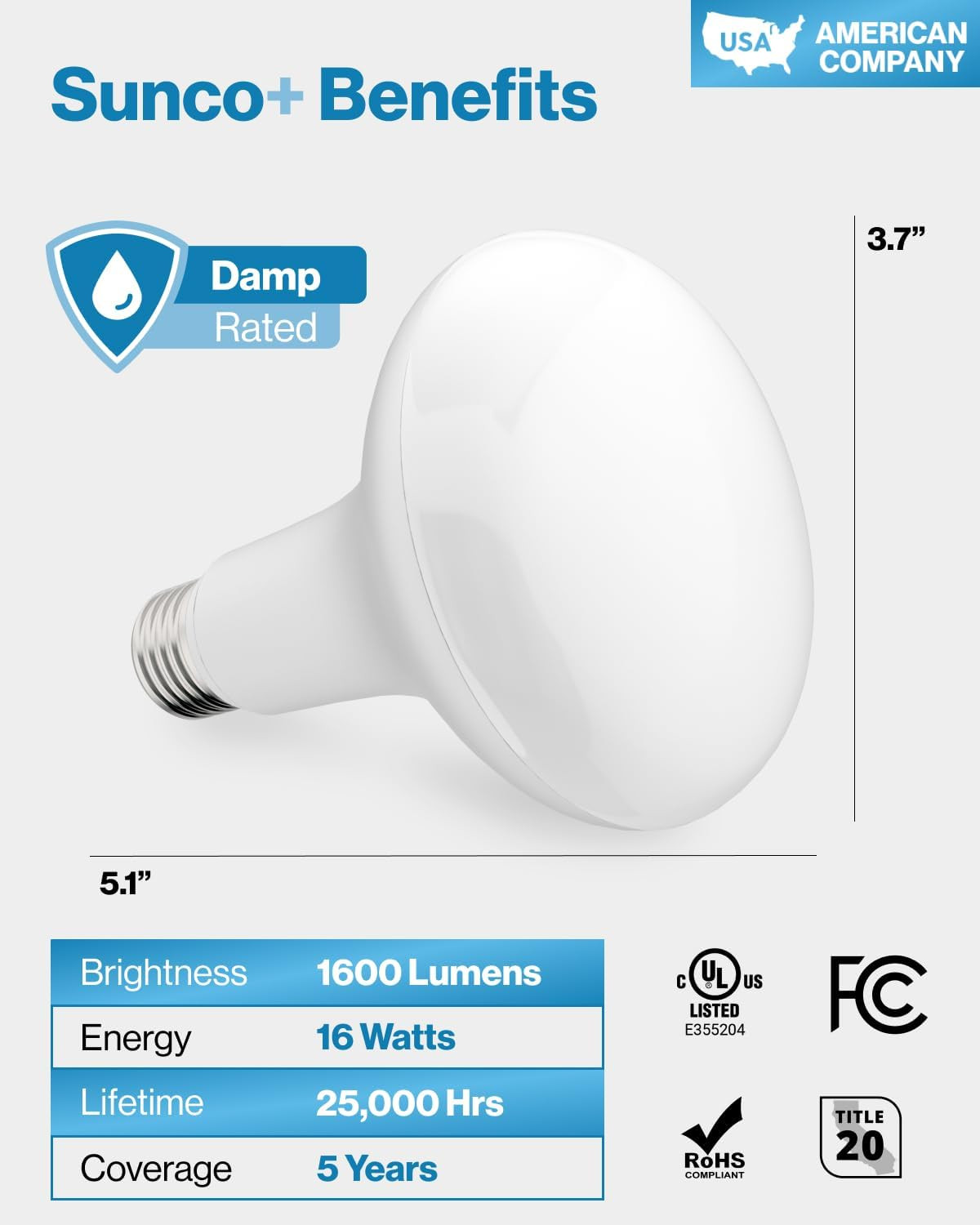 12 Pack BR30 LED Bulbs 1600 Lumens, Indoor Flood Lights 16W Equivalent 100W, 270