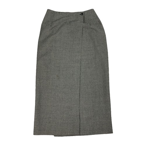 Women size S Skirt Burberry Blue Label Navy Check Wrap Skirt Size