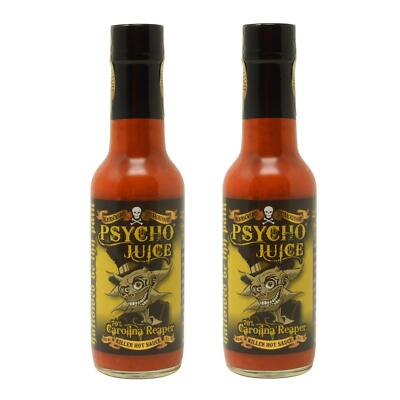 Hot Chilli Sauce Psycho Juice 2 x 70% Carolina Reaper Pepper Spicy Dr Burnorium 