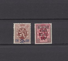 BELGIUM 1931 lion overprint set  MNH**  315/316