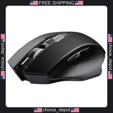 Wireless Mouse Rechargeable 2400 DPI Ergonomic with Battery Indicator
