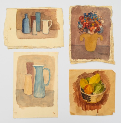 #ad #ad Four Vintage Watercolor Still Life Studies Robert Shepard 1960#x27;s $135.00