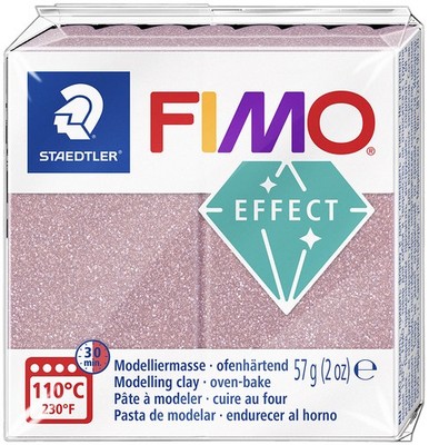 FIMO EFFECT Modelliermasse ofenhärtend roségold-glitter 57 g