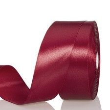 1 1/2" Dark Red Solid Satin Ribbon 50 Yard Craft Fabric Ribbon for Gift Wrapping