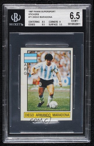 1987-88 Panini Supersport Stickers Diego Maradona #71 BGS 6.5 0q3