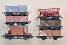 HORNBY MAINLINE RAKE of 6 BR MINERAL SHEEPBRIDGE HOPPER & BRAKE VAN WAGON om