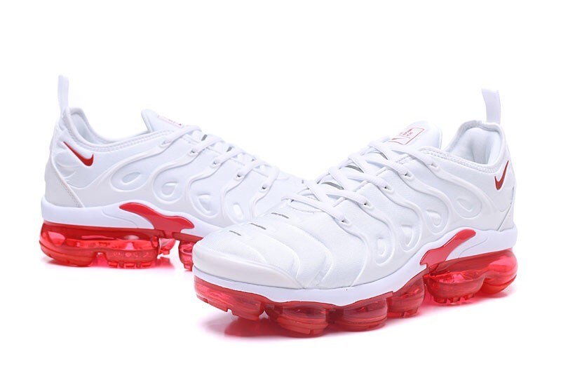 New Nike Air Vapormax Plus TN White Red Men's Shoes | eBay