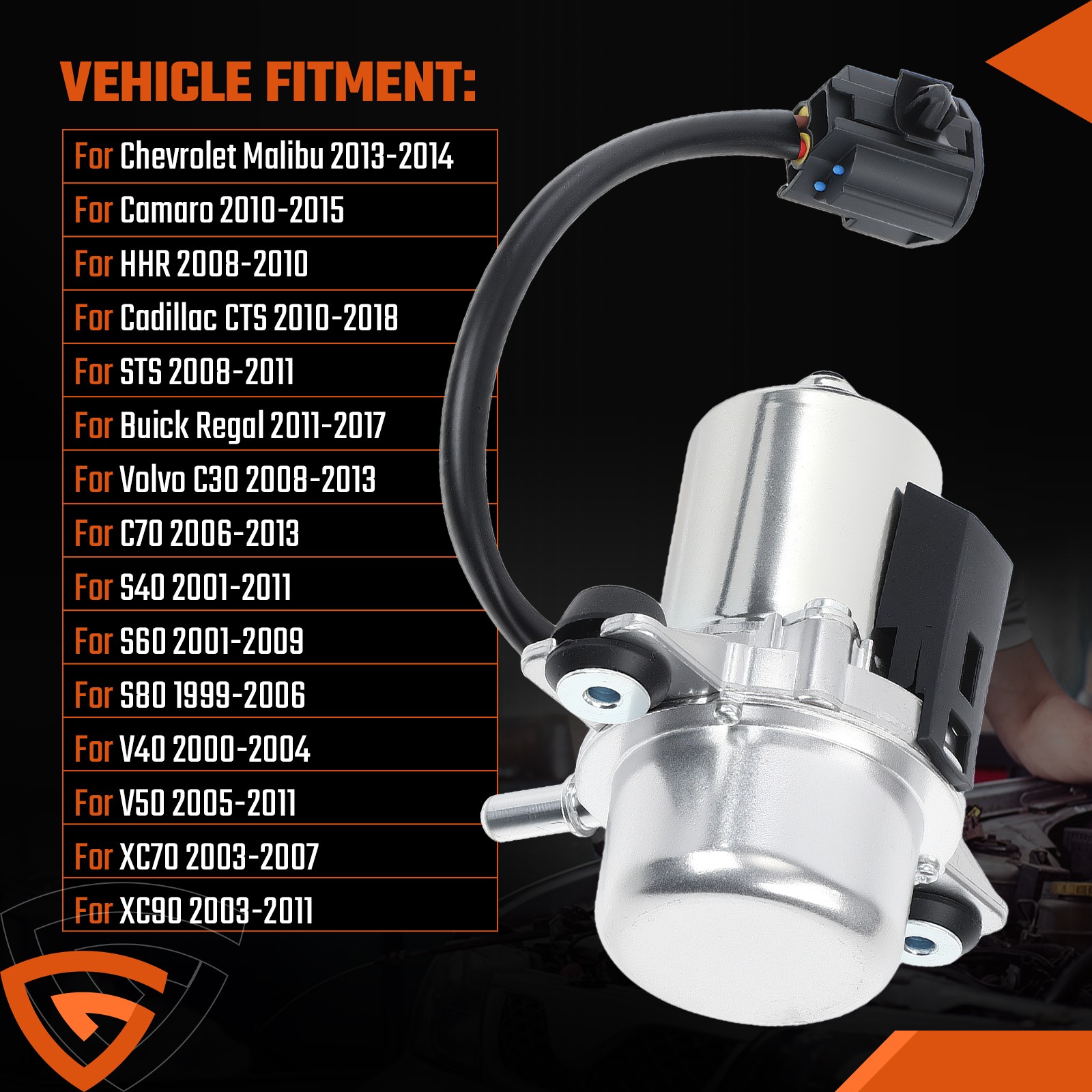 12V 29.5 UP28 Power Brake Booster Auxiliary Electric Vacuum Pump Assembly For GM