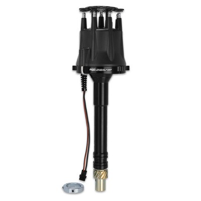 MSD 85505 Pro-Billet Distributor Locked Out Timing & Bronze Gear Black