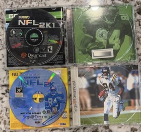 Sega Dreamcast NFL 2K & NFL 2K1 Football Games Lot of 2 &ndash; Clean Discs