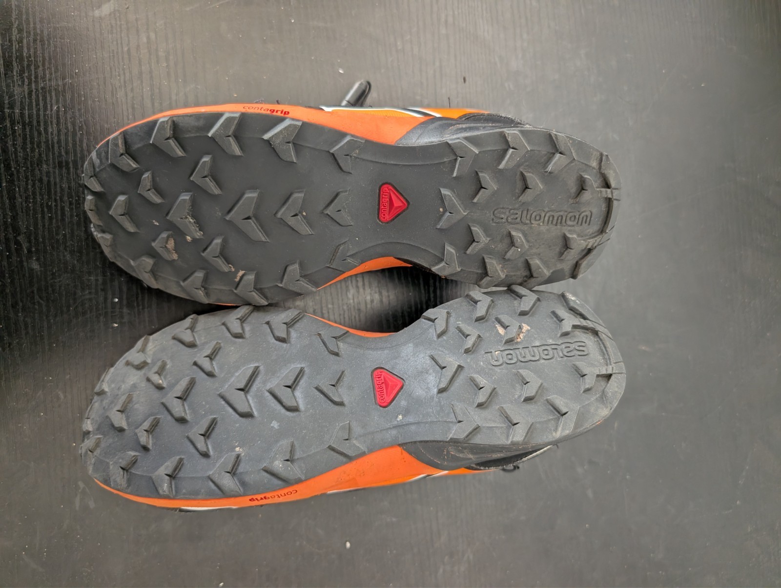 SALOMON SpeedCross Trail Running Contagrip Slip On Shoes Womens Sz 6 Orange/Gray image 8