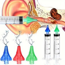 Ohrenschmalz Entfernung Spritze Kit mit Ersatz Tipps Ohr Reiniger Waschwerkzeug Set UK