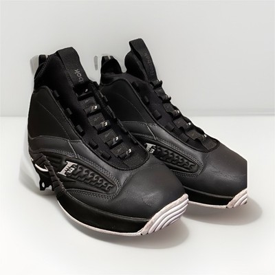 Reebok Answer 4 Black Mid Top Basketball Athletic Sneakers Men's