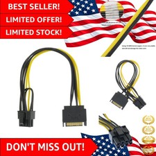 Compact SATA 15-Pin to 8-Pin GPU Power Supply Cable - Reliable Lightweight
