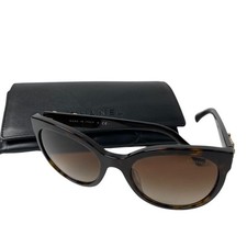 CHANEL Black Plastic Sun Designer Authentic Full Rim Women
