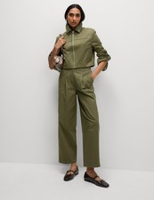 Marks & Spencer Womens Hunter Green Loose Fit Trousers - M&S