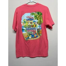 Margaritaville Mens Coral Graphic T Shirt Medium Tropical Beach Parrot Frog