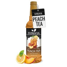 Sciroppo di tè alla pesca Syruvia - 25,4 fl oz. Aroma Premium per bevande e altro