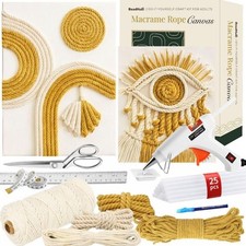 DIY Rope Canvas Kit for Beginners - Complete Macrame Ropes Supplies  Tools ...