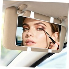 Car Sun Visor Mirror, Cosmetic Makeup Mirrors with Straps, No White No Led