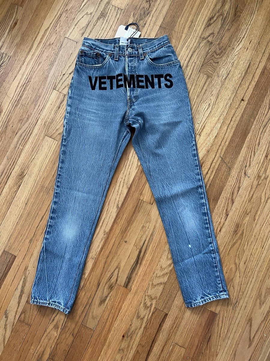 VETEMENTS × LEVI'S デニム ジーンズ VETEMENTS X LEVI'S 2018 Collab 501 Reconstructed Light Wash Jeans