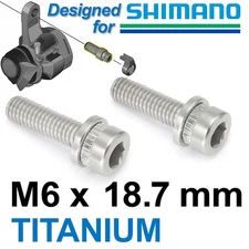 Shimano M6x18.7 mm Caliper Bolts – Titanium Pair for SLX Deore XT Zee Saint