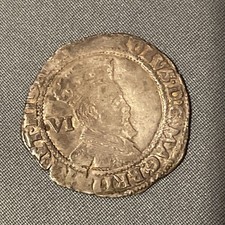 James I Sixpence 1605 Silver Coin High Grade near Very Fine