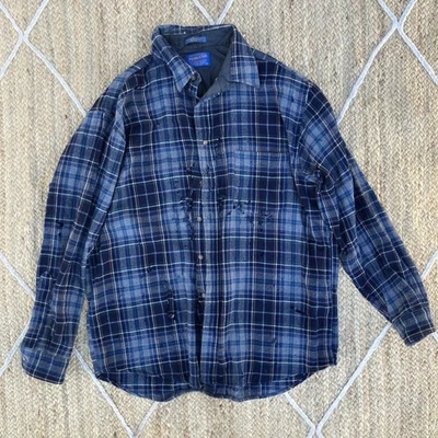 Vintage Beautifully Distressed Pendleton Made In USA As Is Vintage Wool - Image 1 of 4