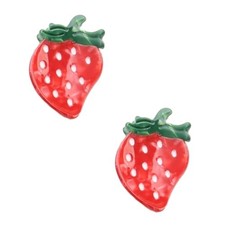Mini Hair Clip,Acetate Hair Claw,Small Hair Clips for Women,Pack of 2 Strawberry